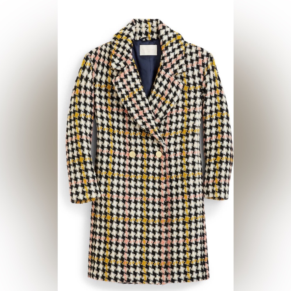 J. Crew Collection Oversized Lurex Coat Size 2